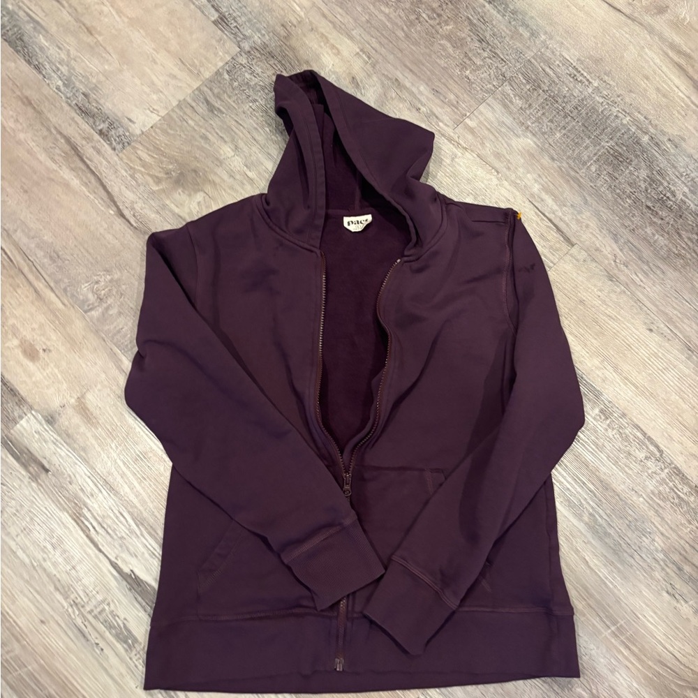 Pact Women's Hooded Zip-Up Jacket in Deep Plum